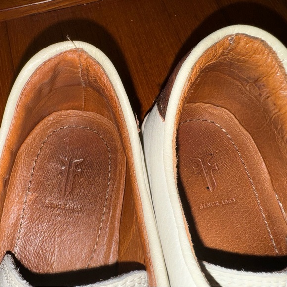 Frye Men's Walker Low White Leather Sneakers - Picture 6 of 10